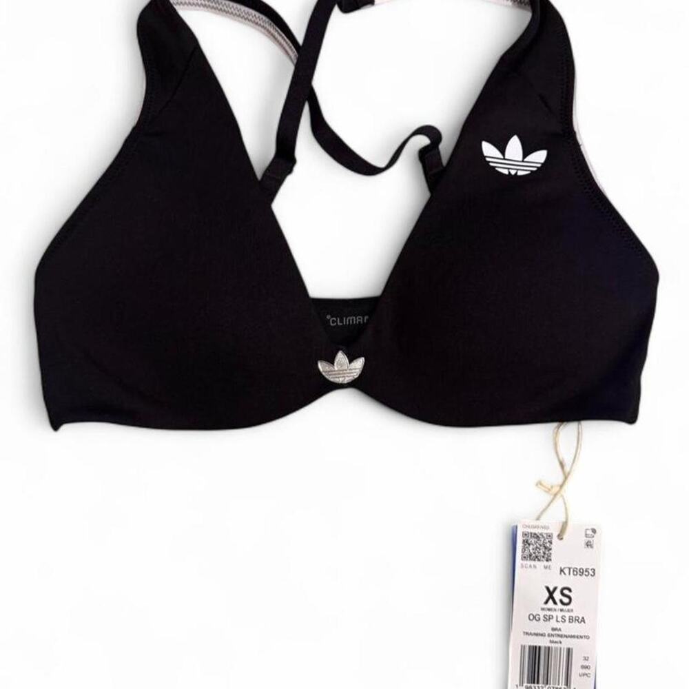 NWT Adidas black sports bra Sz SX